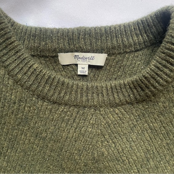 Madewell Moderne Ribbed Hi Low Merino Wool Knit Sweater Pullover - Picture 3 of 4
